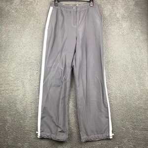 Green Tea Ladies Large Gray Chalk Wide Leg‎ Track Pants Athleisure Women